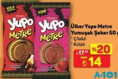 ÜLKER YUPO METRE YUMUŞAK ŞEKER 50 G ÜLKER YUPO METRE YUMUŞAK ŞEKER 50 G